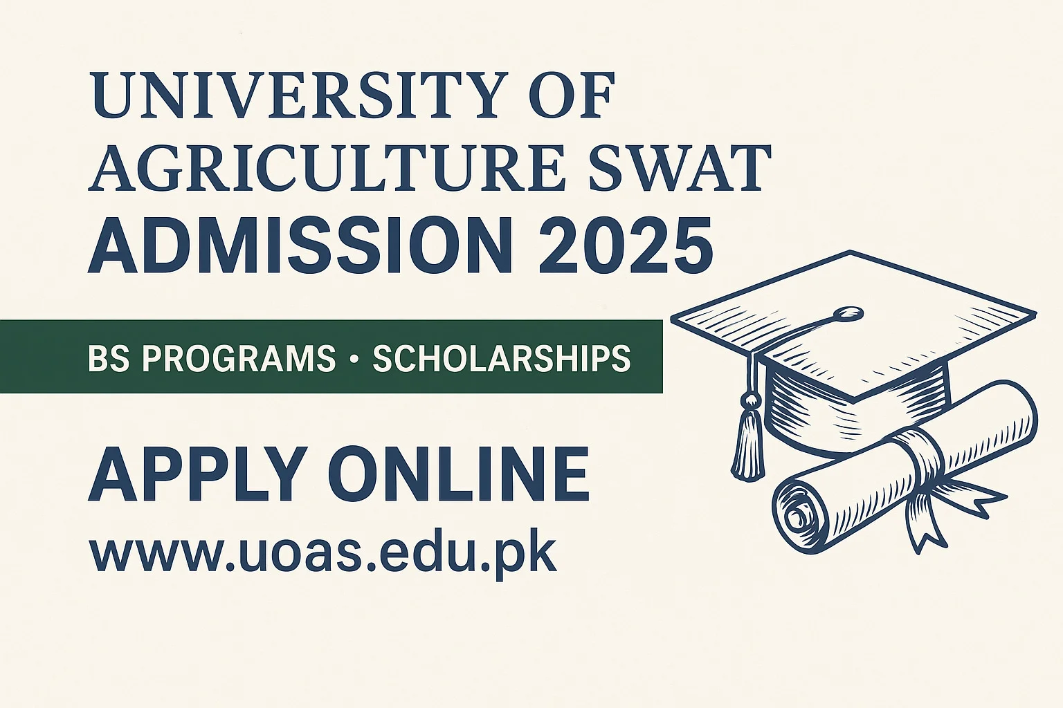University of Agriculture Swat Admissions 2025 – Apply Now for BS Programs